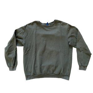 H&M Olive Green Crew Neck Sweatshirt